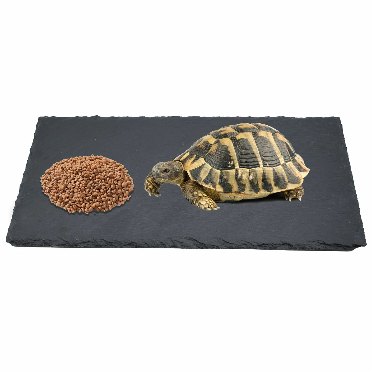Schieferplatte für Reptilien 30x15cm Sonnenplattform Basking Plattform Rock Naturstein Ruheplattform für Schildkröte, Eidechse, Bartdrache, Gecko