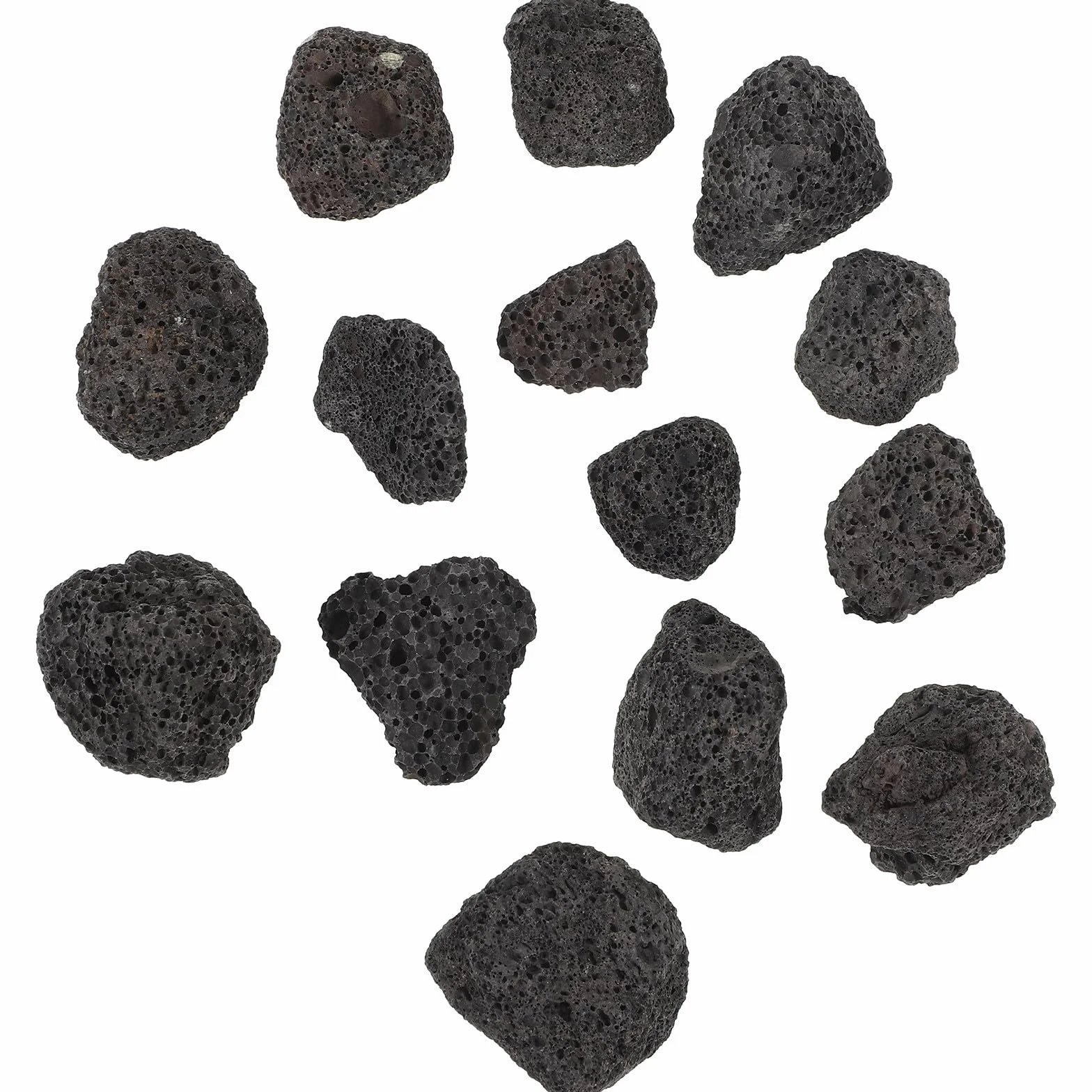 BESTonZON 400g Natürliche Lavasteine, Vulkanische Feuerstelle Lavasteinkiesel für Aquarien und Pflanzenbeete, Poröses Vulkangestein für Süß- und Salzwasser, Schwarze Dekosteine