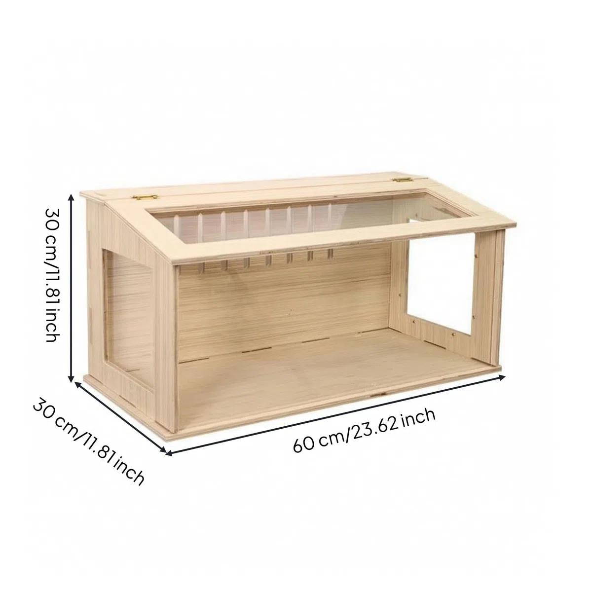 Colcolo Kleintierhaus mit Transparenten Sichtfenstern Transparent Tiergehege Belüftet für Kleintierhalter, 60x30x30
