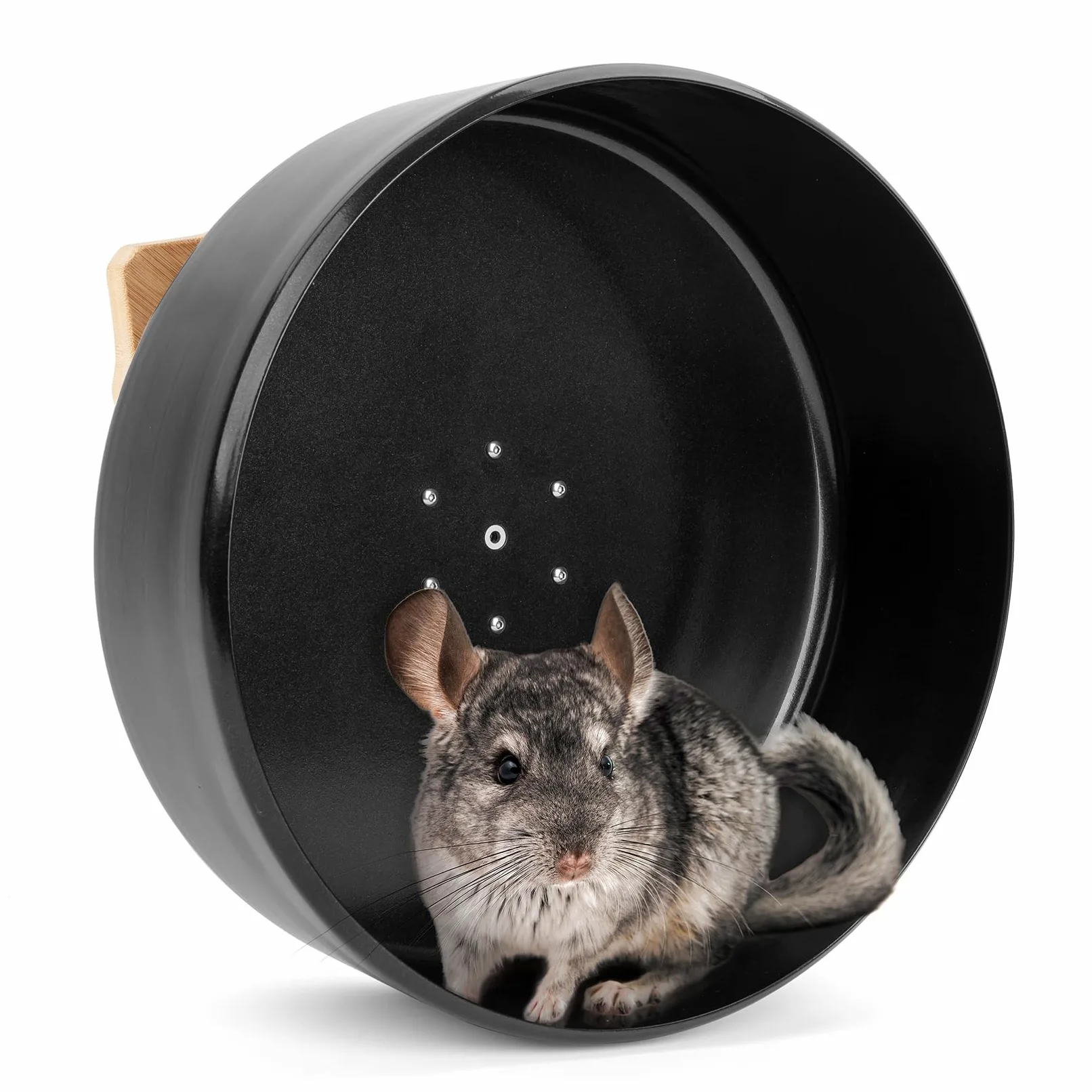 Niteangel Leises Chinchilla-Übungsrad – 35,8 cm großes Aktivitätslaufrad für Kleintiere, Chinchilla-Degu oder andere ähnlich große Haustiere