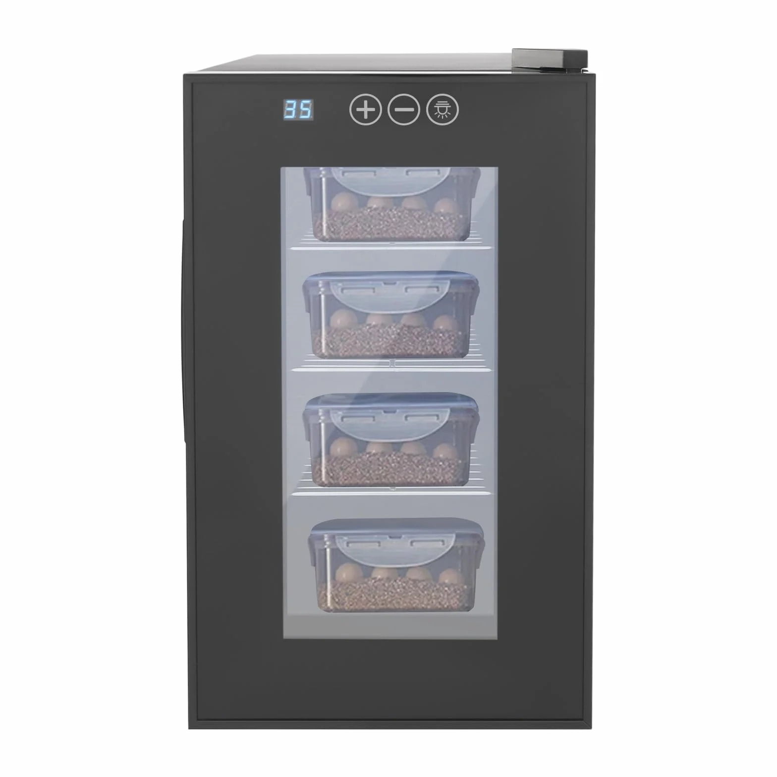 Reptilien Inkubator 23L Brutkasten für Schildkröten Schlangen Echsen, Eier Inkubator mit Temperaturregelung 10-40°C, LED Anzeige & Glastür, Brutmaschine Brutapparat Terrarium Zubehör