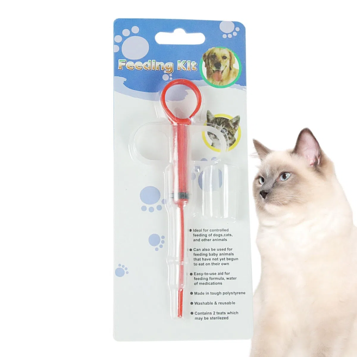 Pillenspender für Haustiere kleine Katzen - Popper für Haustierpillen Pillenspender Kolben für Pillenspender | Tablettenschieber für Katzen Tabletten Zubehör für a