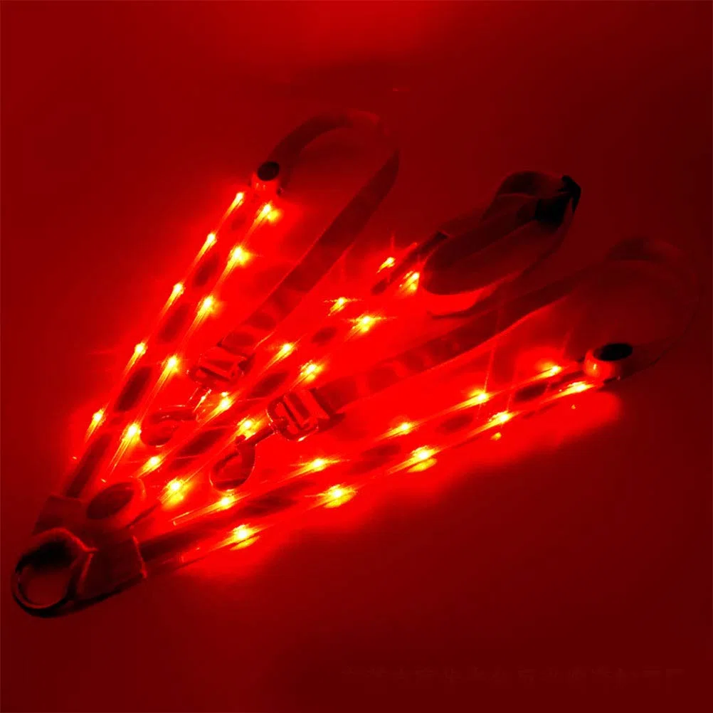 LED-Pferde-Brustgeschirrhalsband mit Hoher Sichtbarkeit für Reiten, Verstellbare Sicherheitsausrüstung, Zusätzliche Sichtbarkeit und Sicherheit für Nachtreiten (Rot)