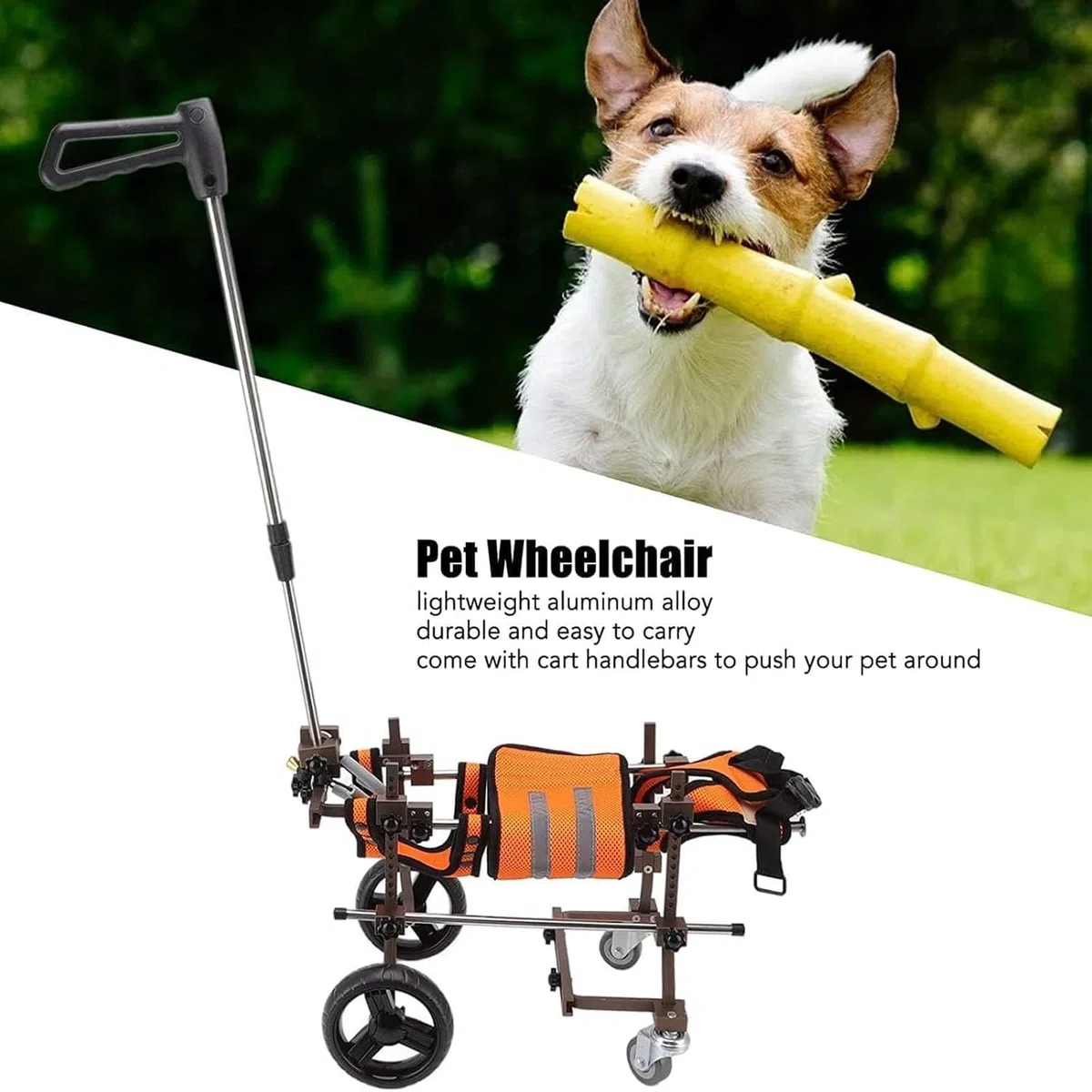 Verstellbarer Hunderollstuhl mit 4 Rädern for kleine und kleine Hunde, manueller Kinderwagen for Hunde und Katzen mit Arthritis und Schwäche der Vorderbeine, Hilfe for Haustiere