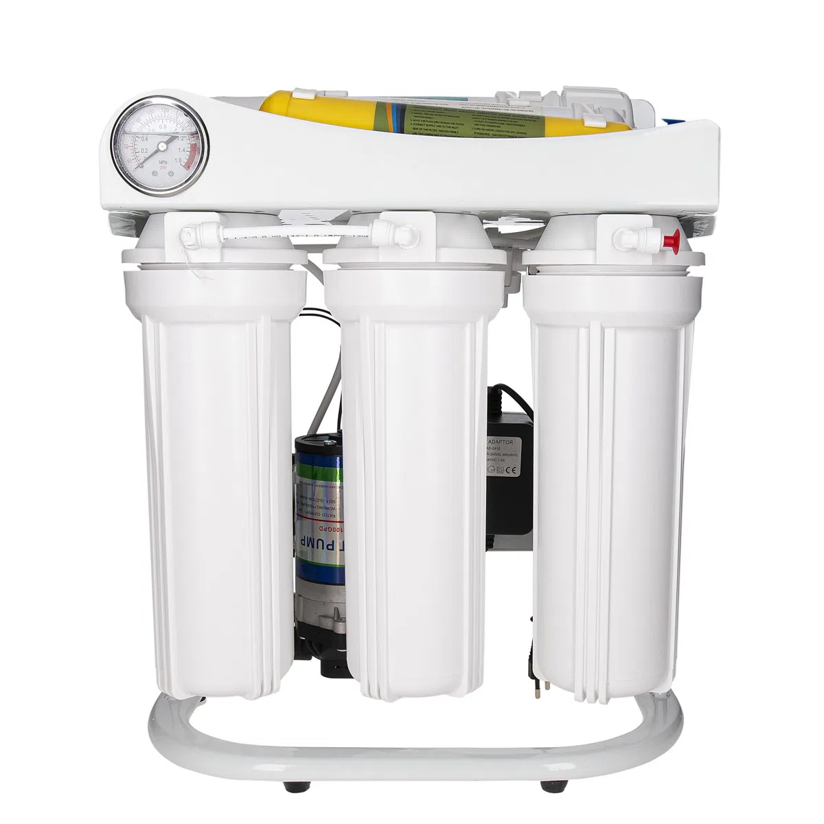OsmoFLOW auf Standfuß – Wasserreinigungssystem unter der Spüle durch Umkehrosmose mit Tank – bis zu 370 l/Tag