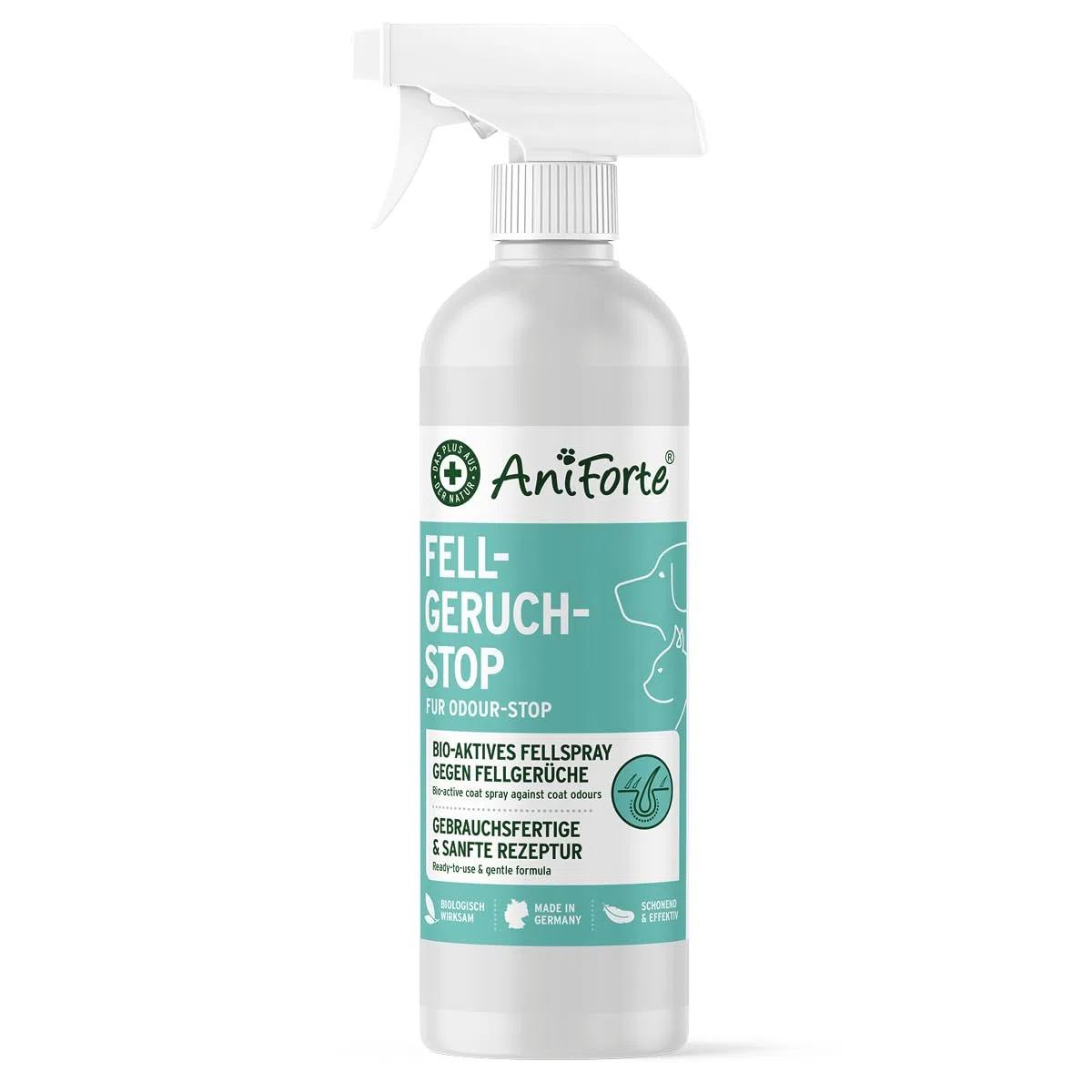AniForte Fellgeruch-Stop Hund & Katze 200ml - Fellspray gegen Hundegeruch & Katzengeruch, Natürlicher Geruchsneutralisierer für Langhaar & Kurzhaar, Geruchsentferner bei Tiergerüchen