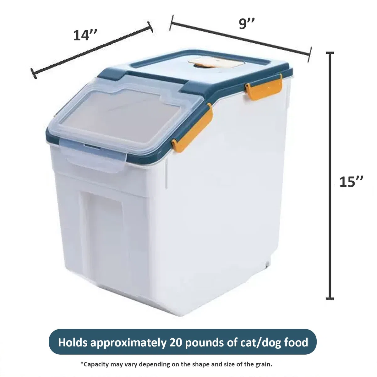 20.0 kg Hundefutter Vorratsbehälter mit Messbechern BPA-frei Große Hundefutter Vorratsbehälter Müslibehälter Tierfutter Behälter Trockenfutter Vorratsbehälter (M)