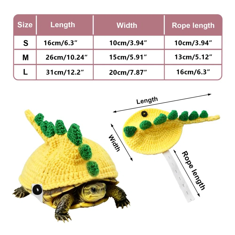 Schildkröten Strickjacke, Lustig Gestricktes Outfit fur Reptilien, Verstellbarer Warme Strickkleidung für Fotos Veranstaltungen Halloween Kostüme Kleintier Cosplay
