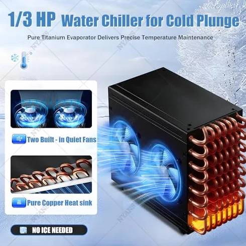 Eisbad Wasserkühler 1/3 PS mit Außenfilter und Pumpe für den privaten und professionellen Einsatz