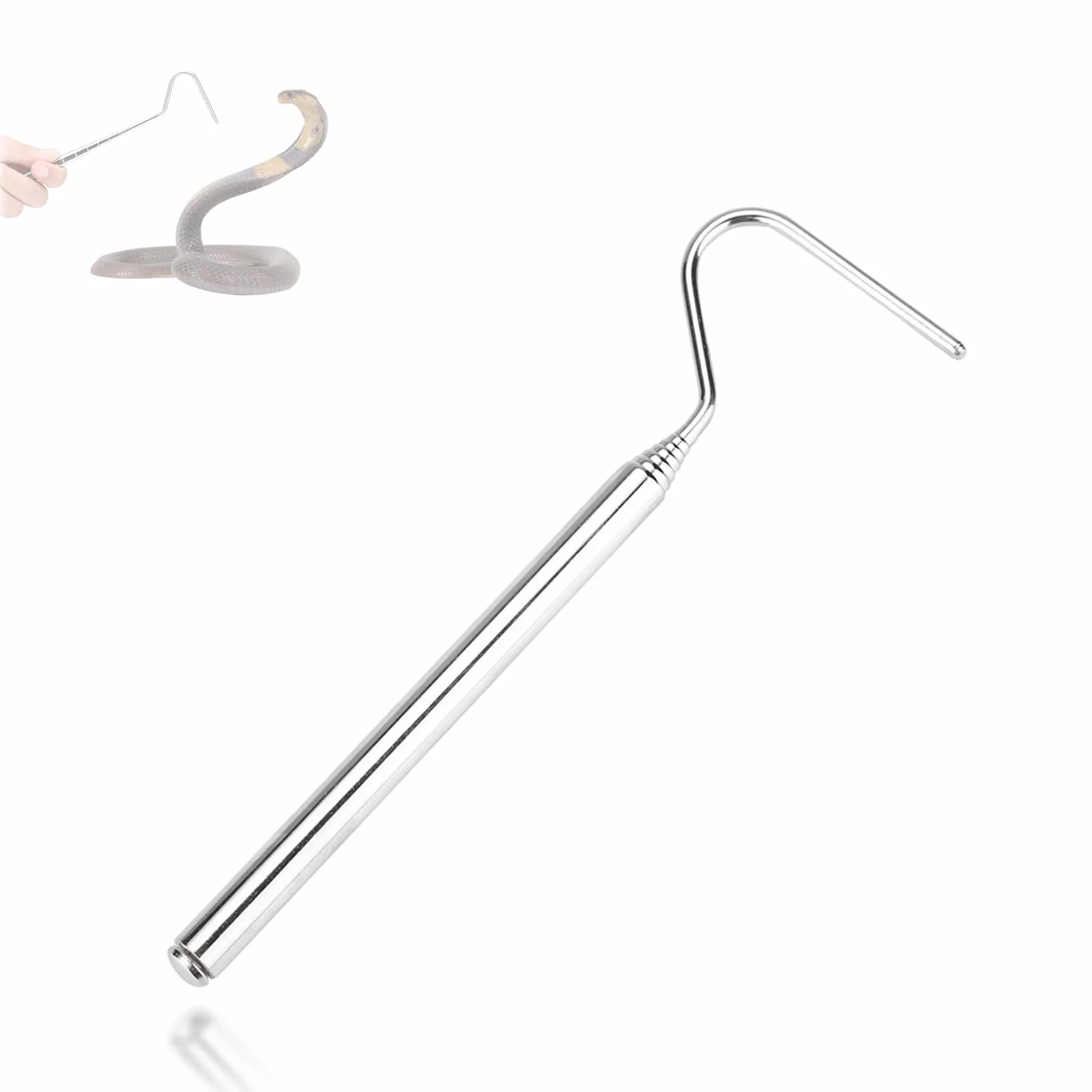 Schlangen Haken Ausziehbarer Schlangenfänger mit Griff , 16 . 5 68cm Stilvoll Retractable Schlangenhaken Tragbarer Edelstahl Snake Hook Teleskop Schlangenhaken Für Klein Schlangenreptil