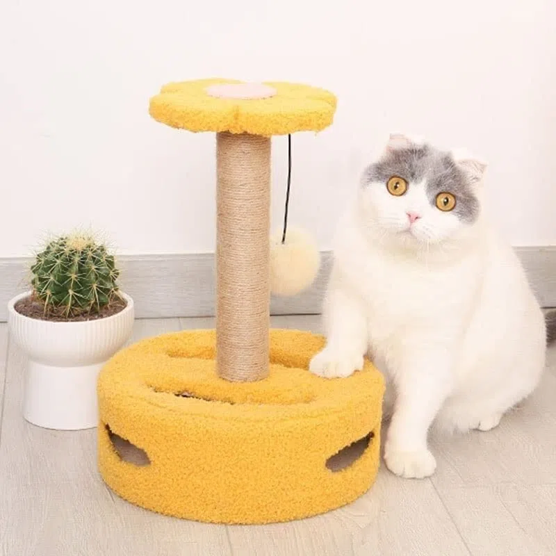 Katzenbaumturm Katzen Kratzen Kratzspielzeug for Katzen Sisalvlies Verschleißfestes Haustierspielzeug (Color : Natural, Size : One Size)