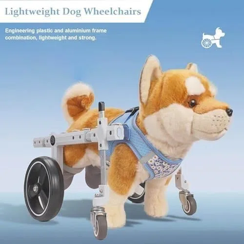 Verstellbarer Hunderollstuhl for kleine und kleine Hunde, Erholungswagen mit weicher Stütze, Haustier-Kinderwagen for verbesserte GEH- und Gehhilfe