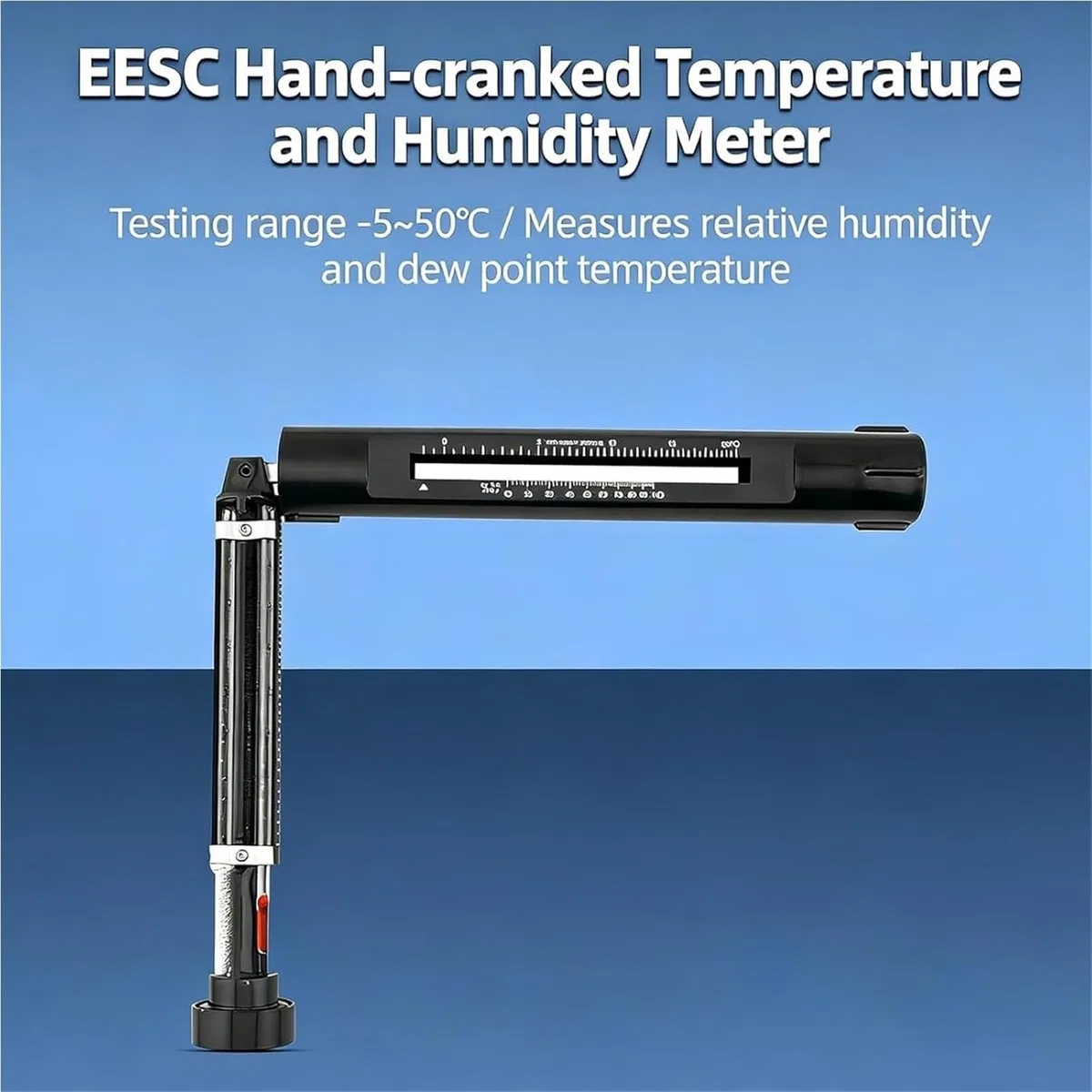 Hygrometer Thermometer, handgekröpftes Temperatur-Feuchtigkeitsmessgerät mit relativer Luftfeuchtigkeitsskala, -5 bis 50 ℃, Innen- und Außenwetterüberwachungsgerät