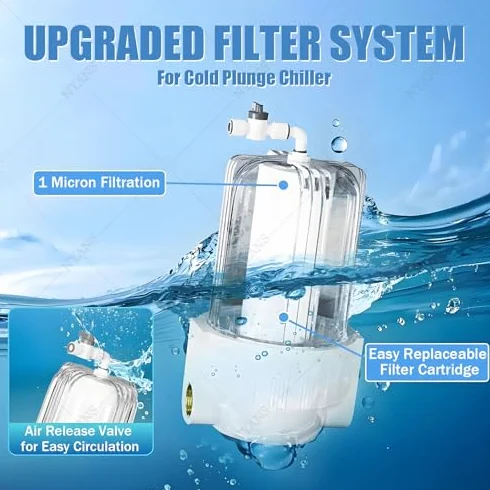Eisbad Wasserkühler 1/3 PS mit Außenfilter und Pumpe für den privaten und professionellen Einsatz