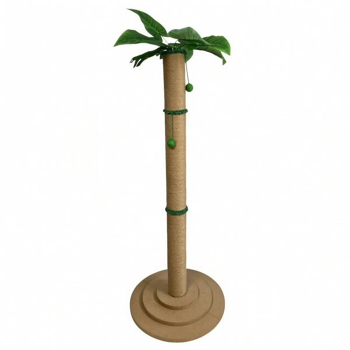 Sich Katzenspielzeug mit Sisalstamm, 157 cm, 157 cm Extrahohes Sisal-Katzenkratzbaum-Modell Im Süßen Palmen-Design