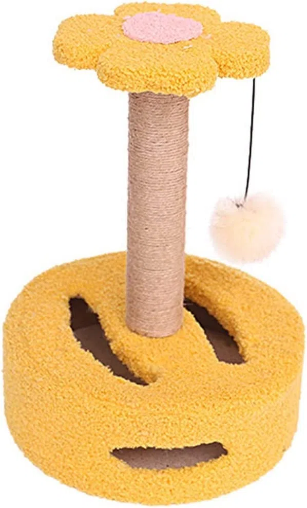 Katzenbaumturm Katzen Kratzen Kratzspielzeug for Katzen Sisalvlies Verschleißfestes Haustierspielzeug (Color : Natural, Size : One Size)