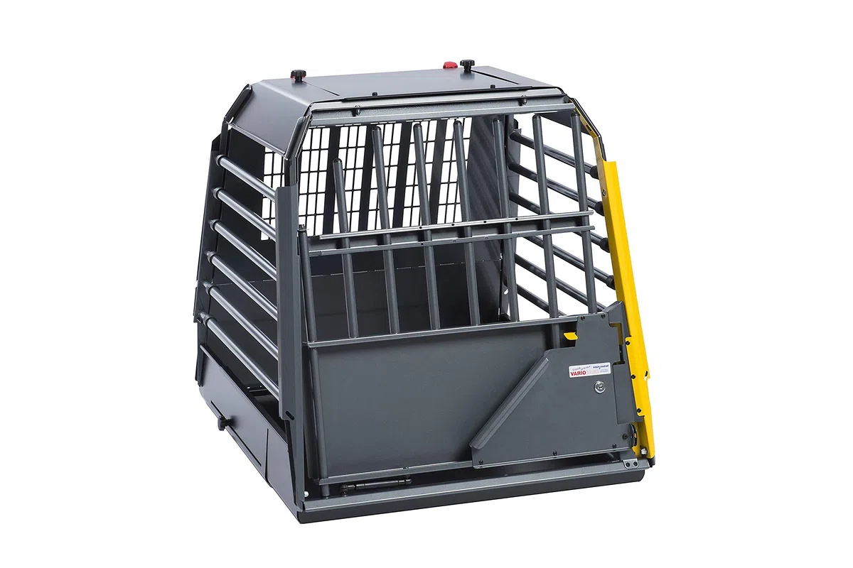 Hunde Transportbox VarioCage Einzelbox SXS, Kleinmetall, Hundebox für den Kofferraum für kleine Hunde