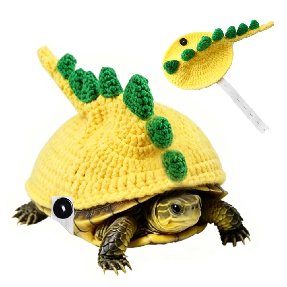 Schildkröten Strickjacke, Lustig Gestricktes Outfit fur Reptilien, Verstellbarer Warme Strickkleidung für Fotos Veranstaltungen Halloween Kostüme Kleintier Cosplay