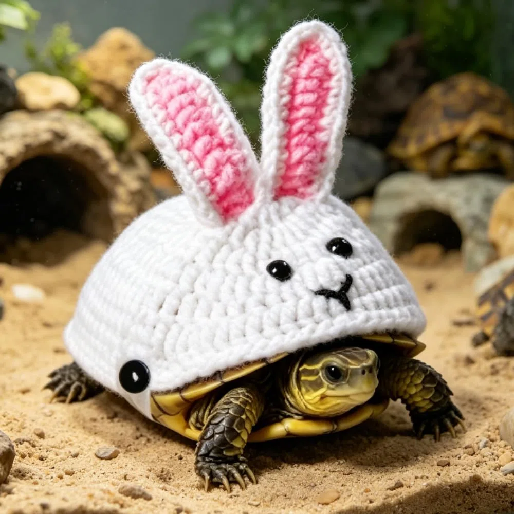Schildkröten Strickjacke, Lustig Gestricktes Outfit fur Reptilien, Verstellbarer Warme Strickkleidung für Fotos Veranstaltungen Halloween Kostüme Kleintier Cosplay