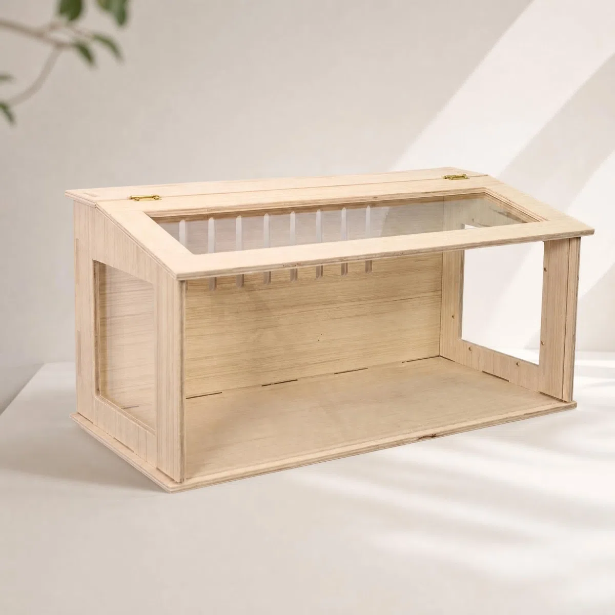Colcolo Kleintierhaus mit Transparenten Sichtfenstern Transparent Tiergehege Belüftet für Kleintierhalter, 60x30x30