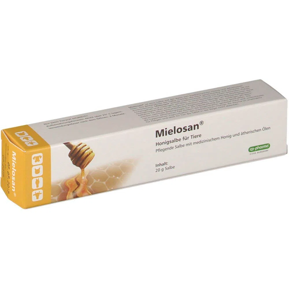 cp pharma Mielosan Honigsalbe | 20 g | Pflegende Salbe für Tiere | Mit Honig & ätherischen Ölen