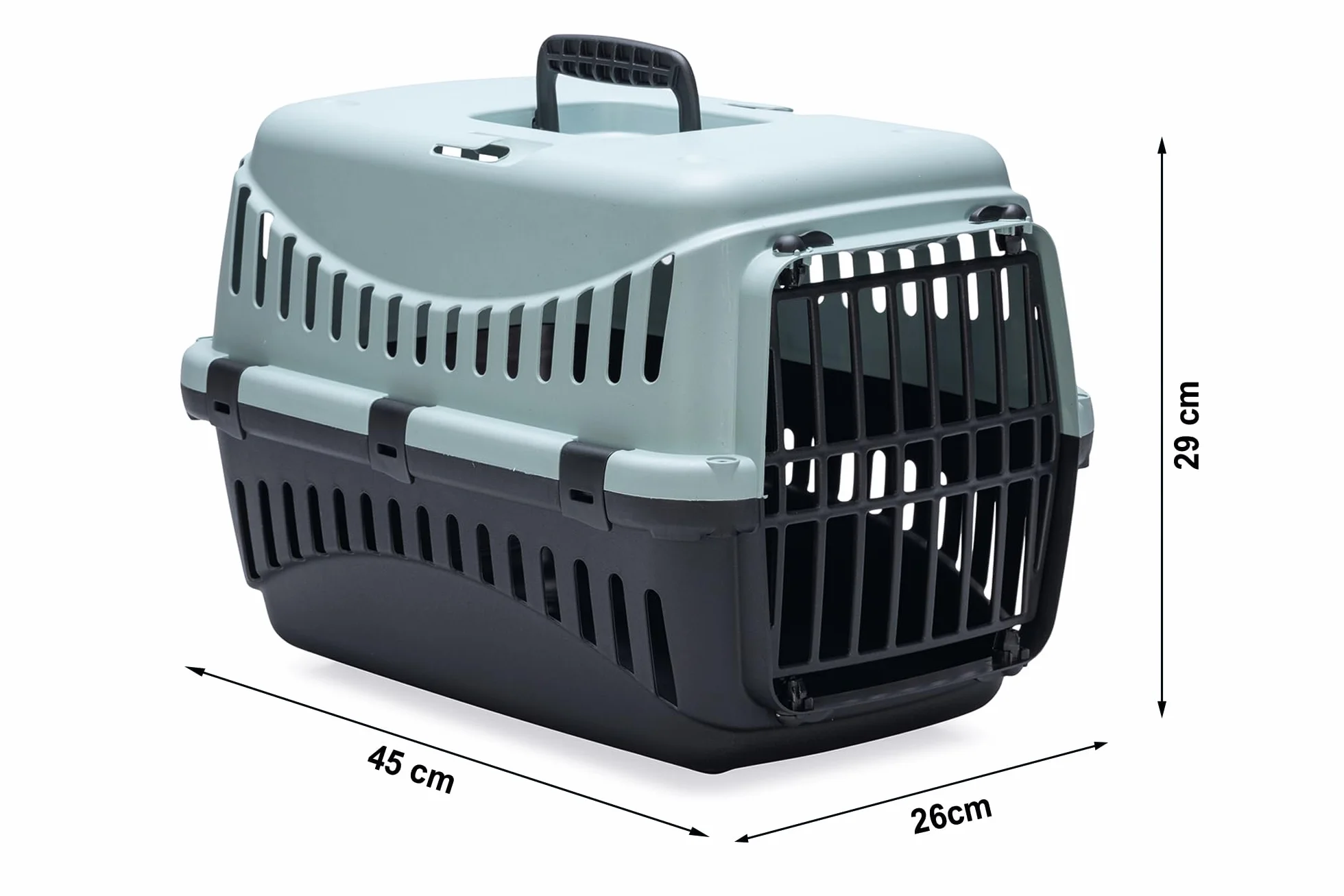 Gipsy Eco, Transportbox -Hellblau/Schwarz, 45x26x29 cm