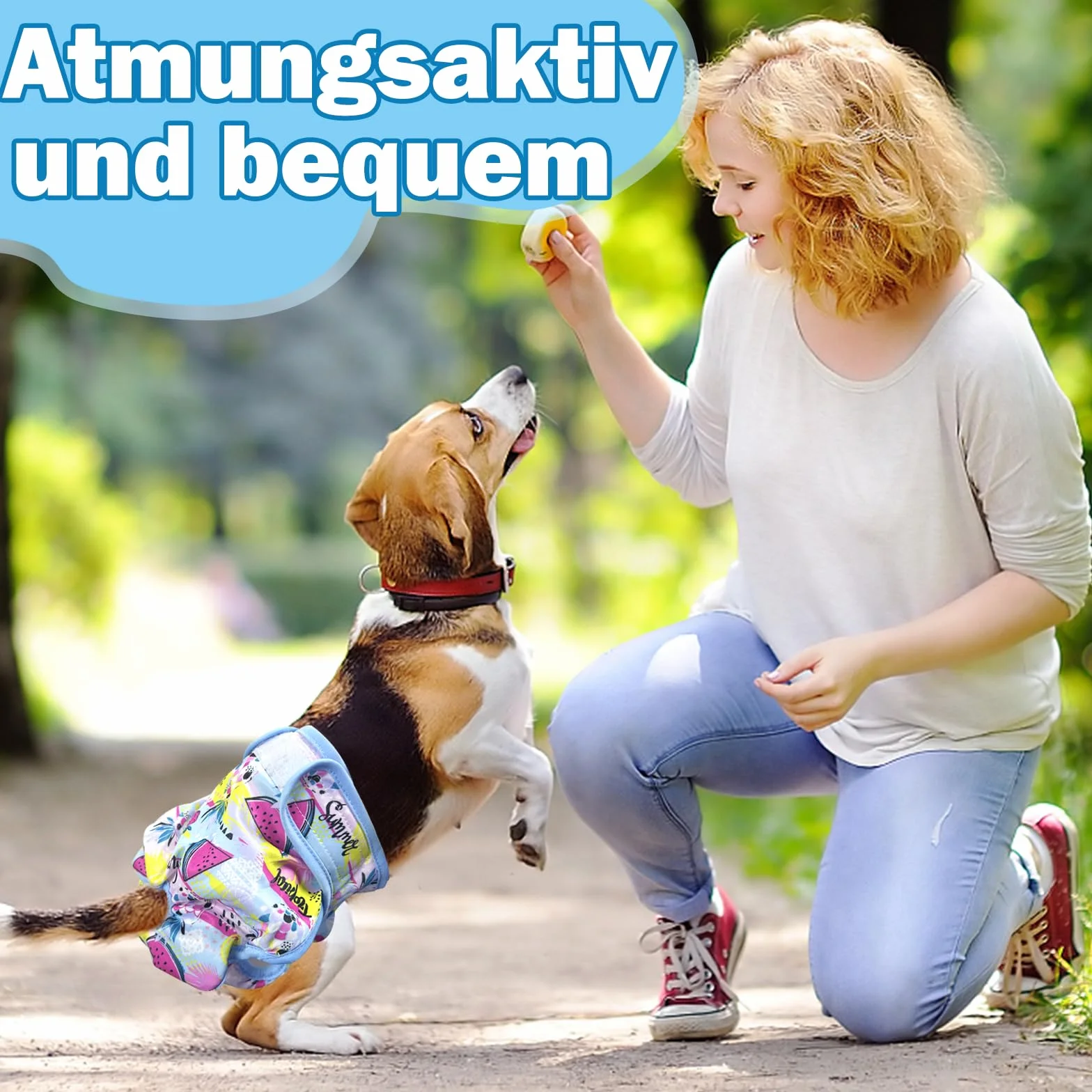 3 Stück Wiederverwendbare Hundewindeln,Hochabsorbierend Höschen für weibliche Haustiere,Hygienische Waschbare Windel Hund,Windeln für Hündinnen bei Läufigkeit und Inkontinenz (s, Muster 2)