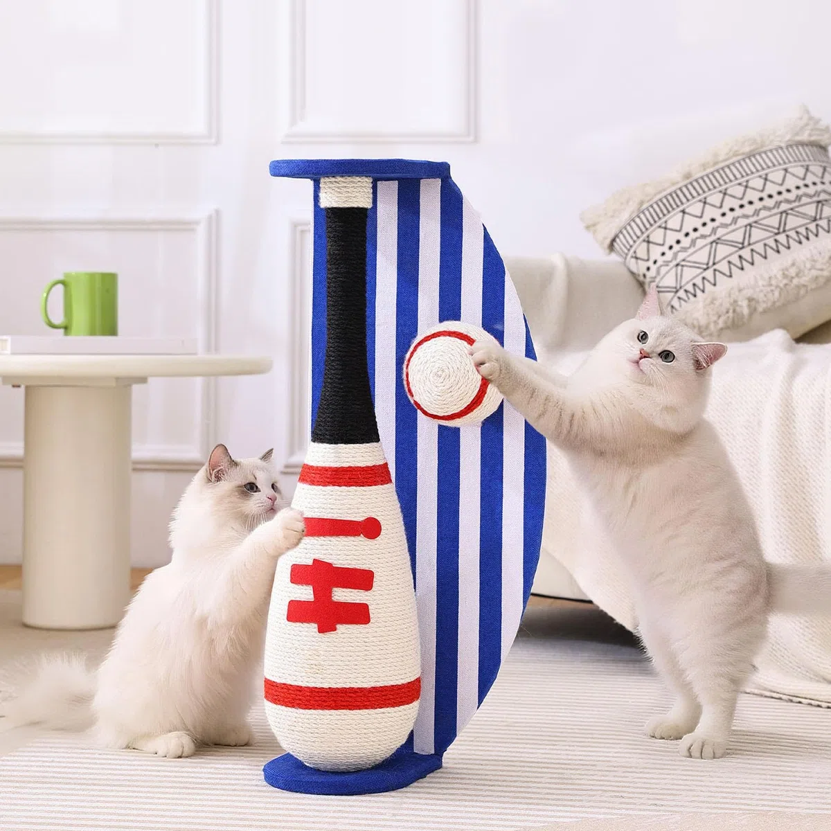 Katzenkratzbaum Kratzstange mit Basis Schleifpfoten Post Katzenkratzbaum zum Spielen