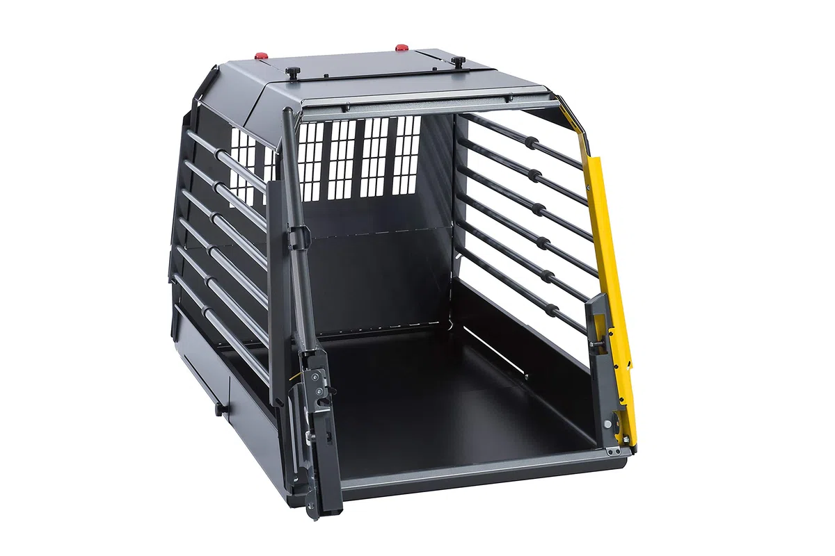 Hunde Transportbox VarioCage Einzelbox SXS, Kleinmetall, Hundebox für den Kofferraum für kleine Hunde