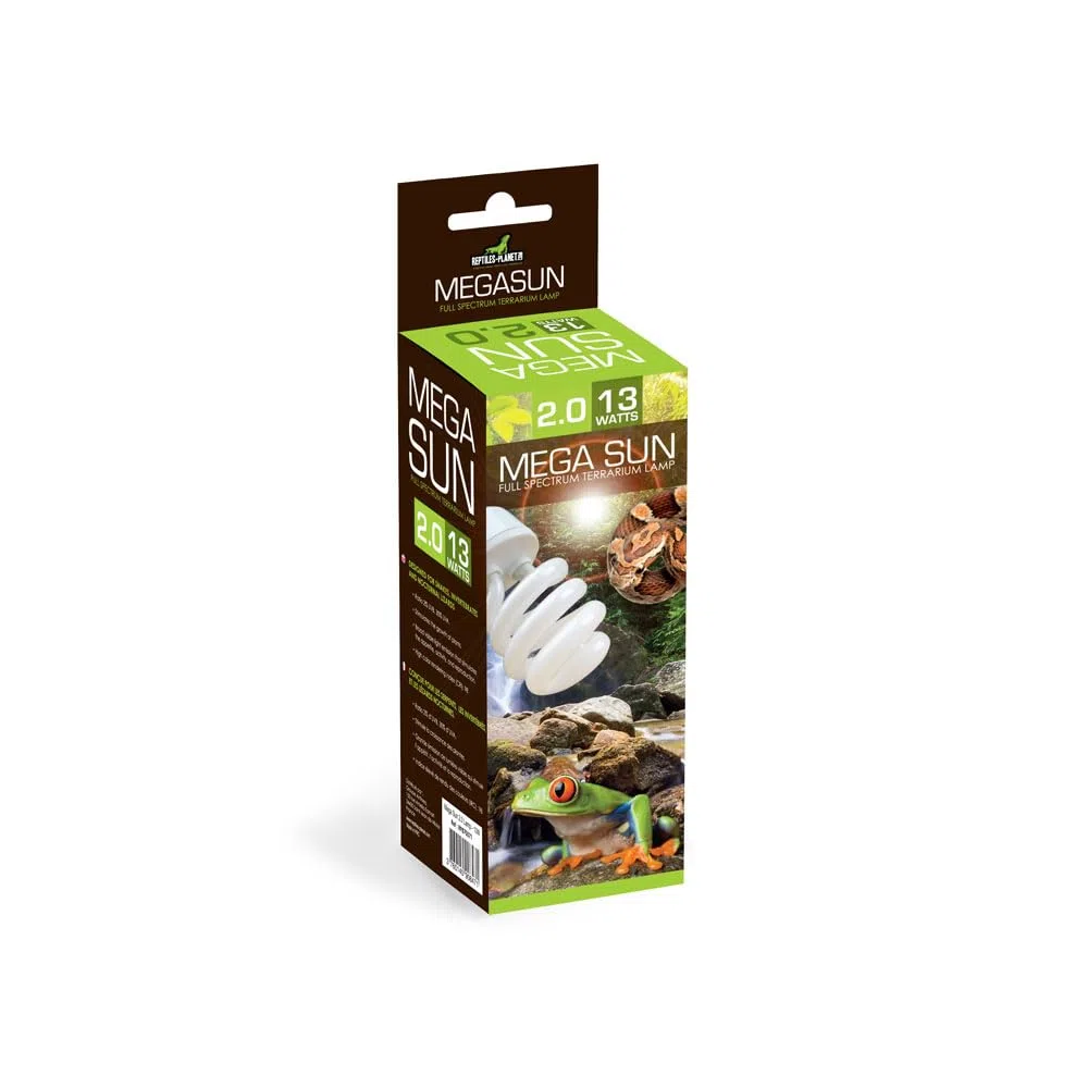 Reptiles-Planet Mega Sun UVB 2.0 Lampe, 13W, Weiß