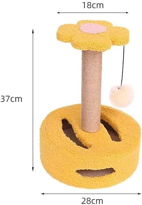 Katzenbaumturm Katzen Kratzen Kratzspielzeug for Katzen Sisalvlies Verschleißfestes Haustierspielzeug (Color : Natural, Size : One Size)