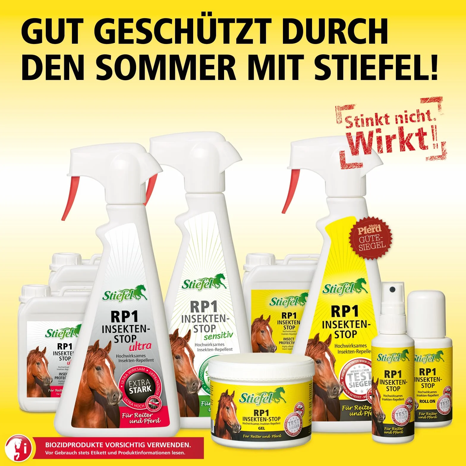 Stiefel RP1 Insekten-Stop Gel für Pferde, 500ml – Sanfter Insektenschutz mit Icaridin, alkoholfrei & hautfreundlich | Perfekt für sensible Haut & Ekzempferde